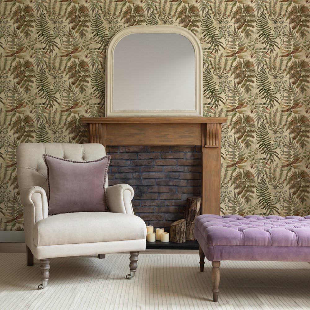 Elowen Wallpaper - Mulberry - Voyage Maison - ELOWEN/WPO/MUL - Premier Wallcovering