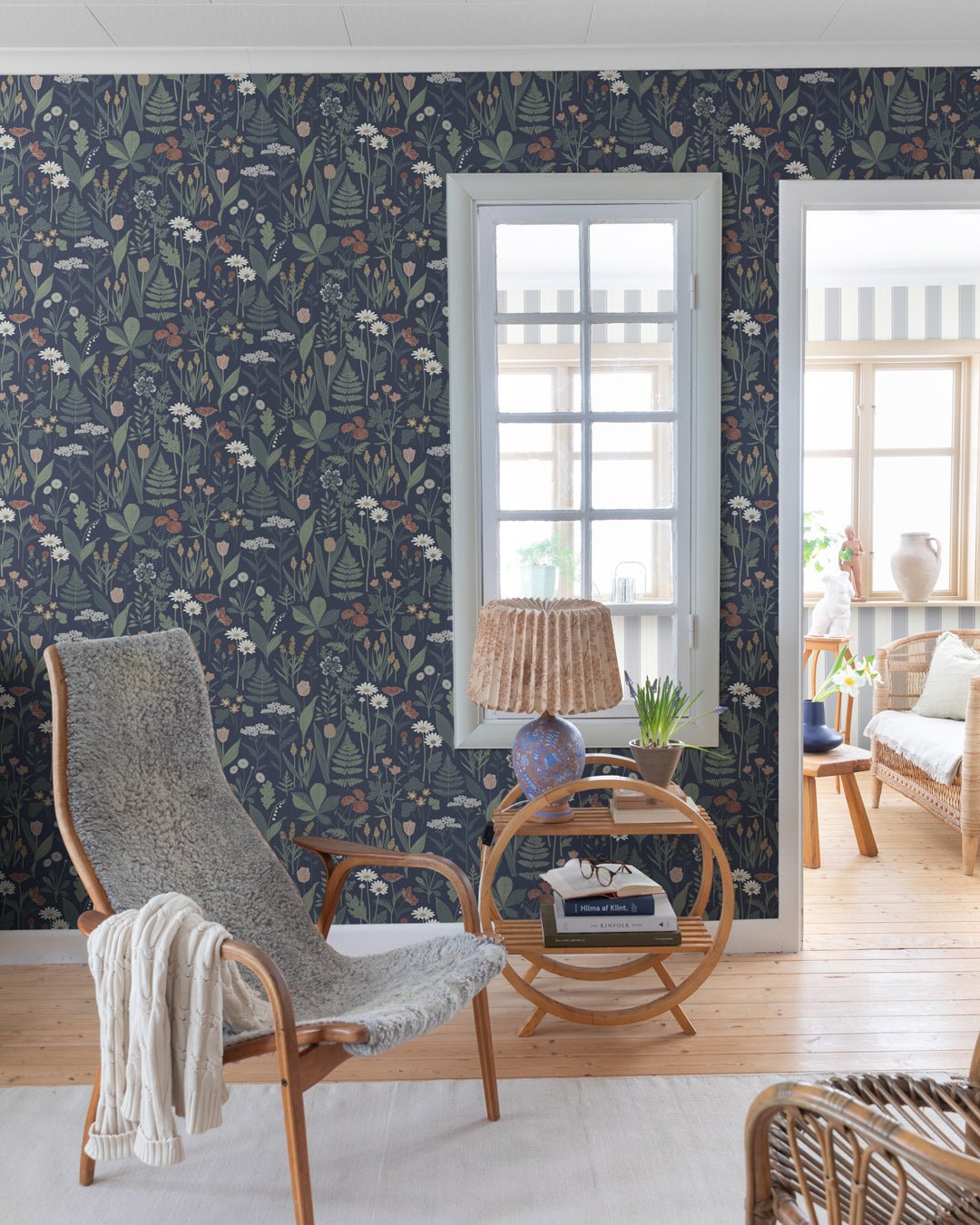 Elsa Wallpaper - Blue - Midbec - 92102 - Premier Wallcovering