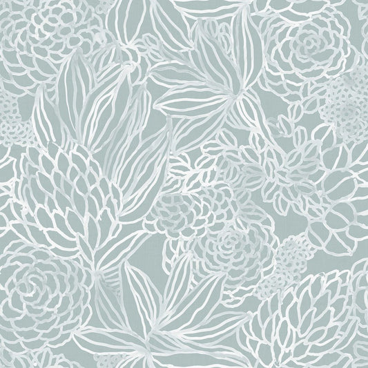 Elstow Wallpaper - Duck Egg - Voyage Maison - ELSTOW/WPO/DUC - Premier Wallcovering