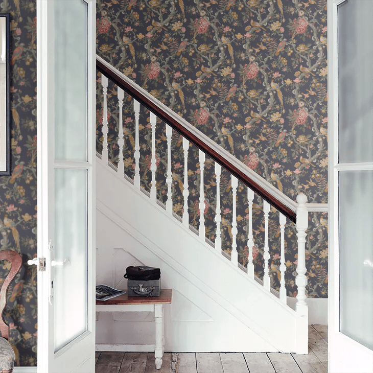 Eltham Wallpaper - Charcoal/ Jewel - GP & J Baker - BW45094/8 - Premier Wallcovering