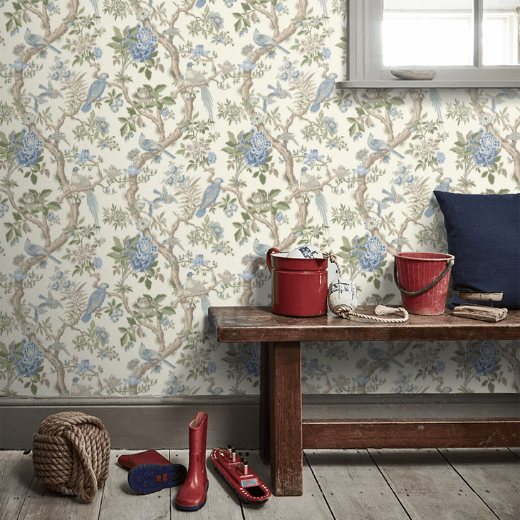Eltham Wallpaper - Blue - GP & J Baker - BW45094/1 - Premier Wallcovering