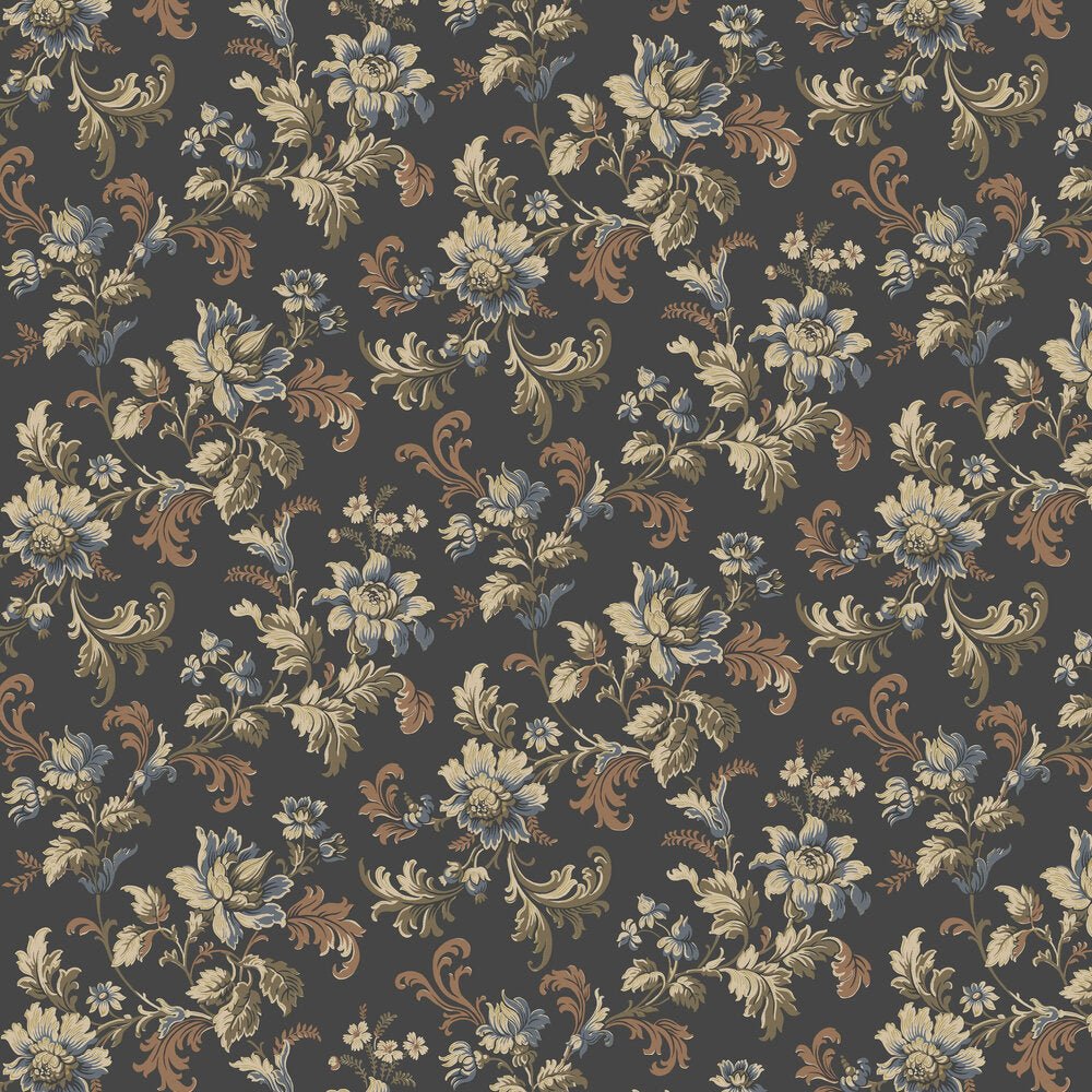 Elvira Wallpaper - Charcoal - Boråstapeter - 8064 - Premier Wallcovering