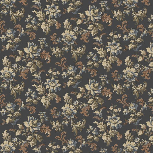 Elvira Wallpaper - Charcoal - Boråstapeter - 8064 - Premier Wallcovering