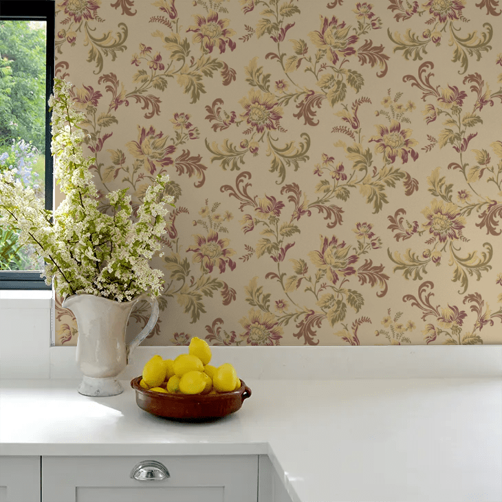 Elvira Wallpaper - Beige - Boråstapeter - 8065 - Premier Wallcovering
