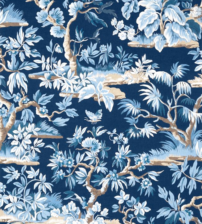Elwood Wallpaper - Navy - AT24563 - Anna French - Premier Wallcovering