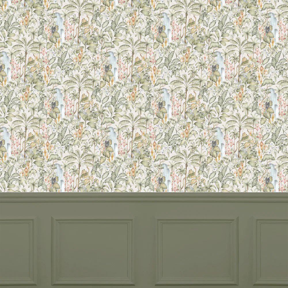 Elysian Canopy Wallpaper - Moss - Voyage Maison - ECANOPY/WPO/MOS - Premier Wallcovering