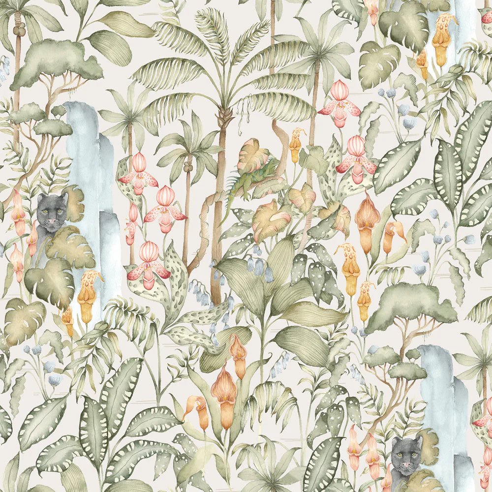 Elysian Canopy Wallpaper - Moss - Voyage Maison - ECANOPY/WPO/MOS - Premier Wallcovering