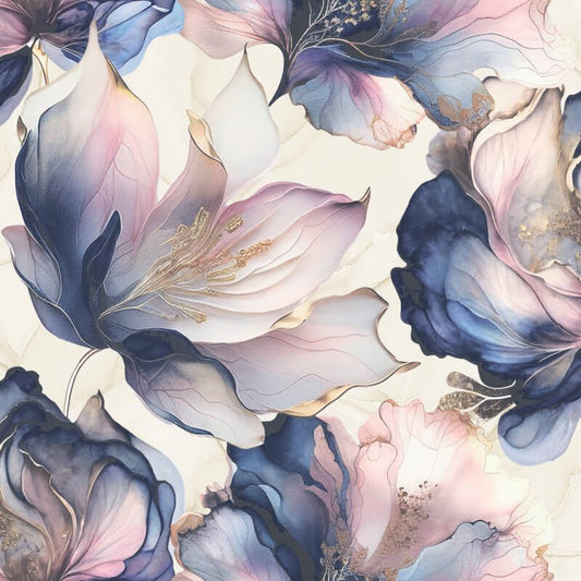 Elysian Floral Metallic Wallpaper - Multi/Gold - Muriva - 212501 - Premier Wallcovering