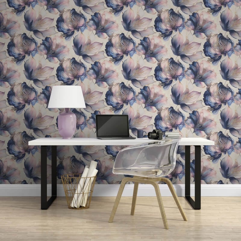 Elysian Floral Metallic Wallpaper - Multi/Gold - Muriva - 212501 - Premier Wallcovering