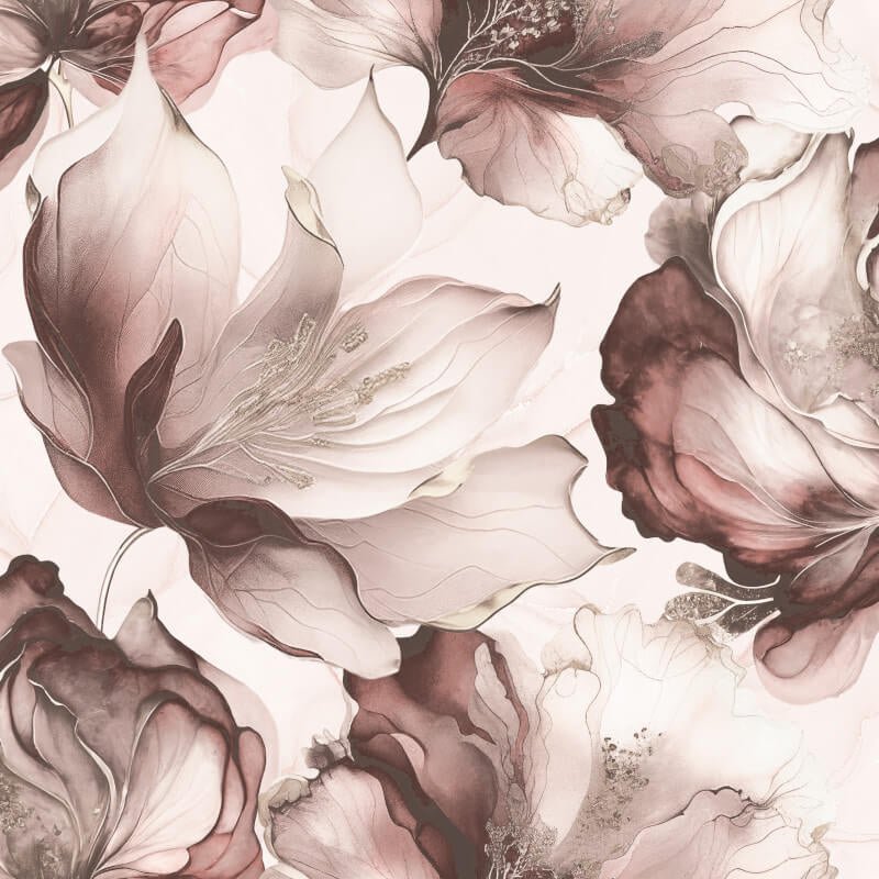 Elysian Floral Metallic Wallpaper - Pink/Gold - Muriva - 212504 - Premier Wallcovering