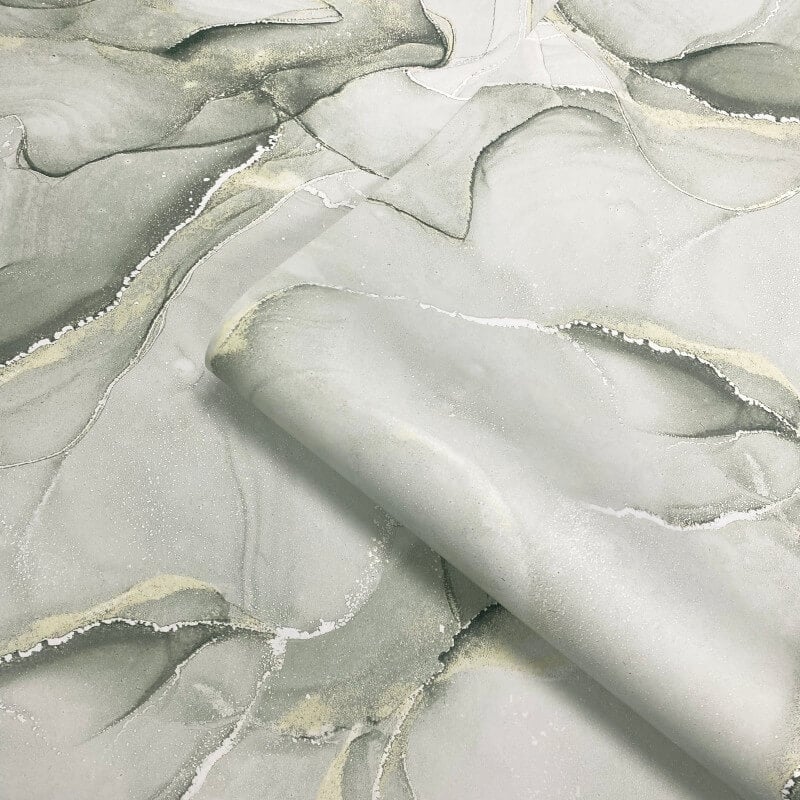Elysian Marble Metallic Wallpaper - Green/Gold - Muriva - 212513 - Premier Wallcovering