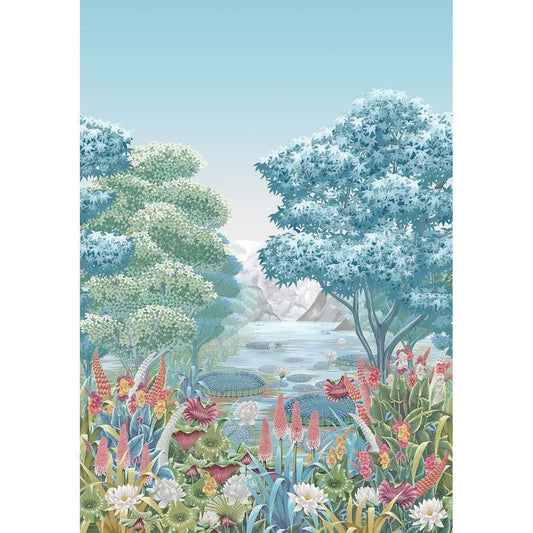 Elysium Mural Wallpaper - Cobalt - Osborne & Little - W7810-01 - Premier Wallcovering