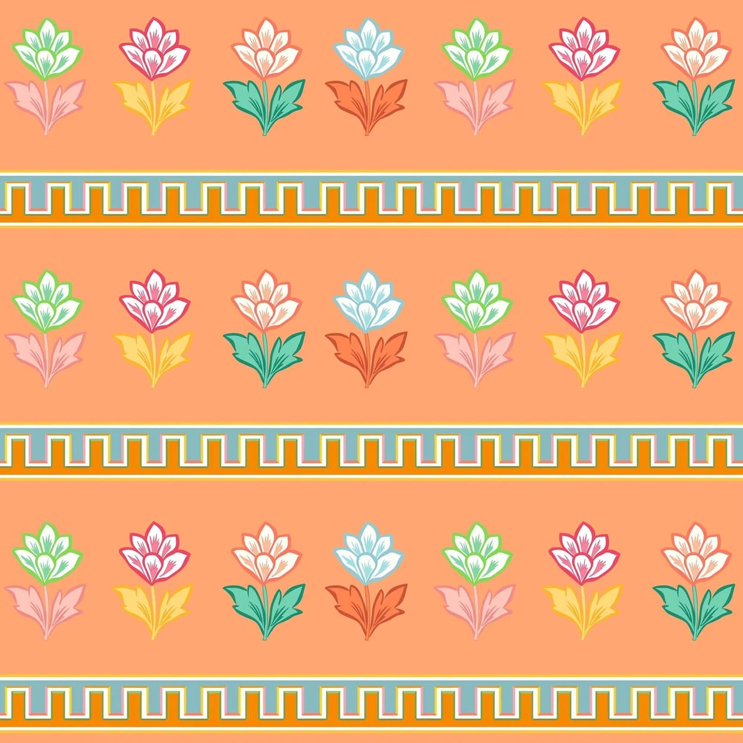 Elysium Wallpaper - Peach  - Ottoline - W/ELY/101/1 - Premier Wallcovering