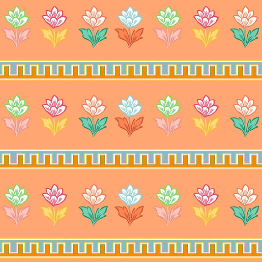 Elysium Wallpaper - Peach  - Ottoline - W/ELY/101/1 - Premier Wallcovering