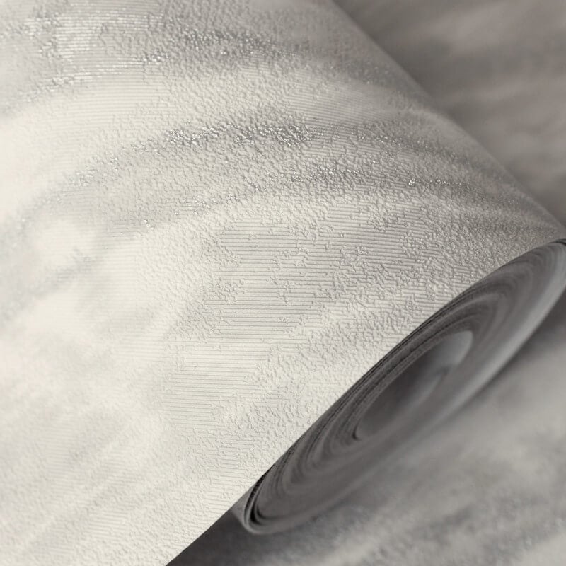 Ember Abstract Fur Effect Metallic Wallpaper - Grey - Crown - M1860 - Premier Wallcovering