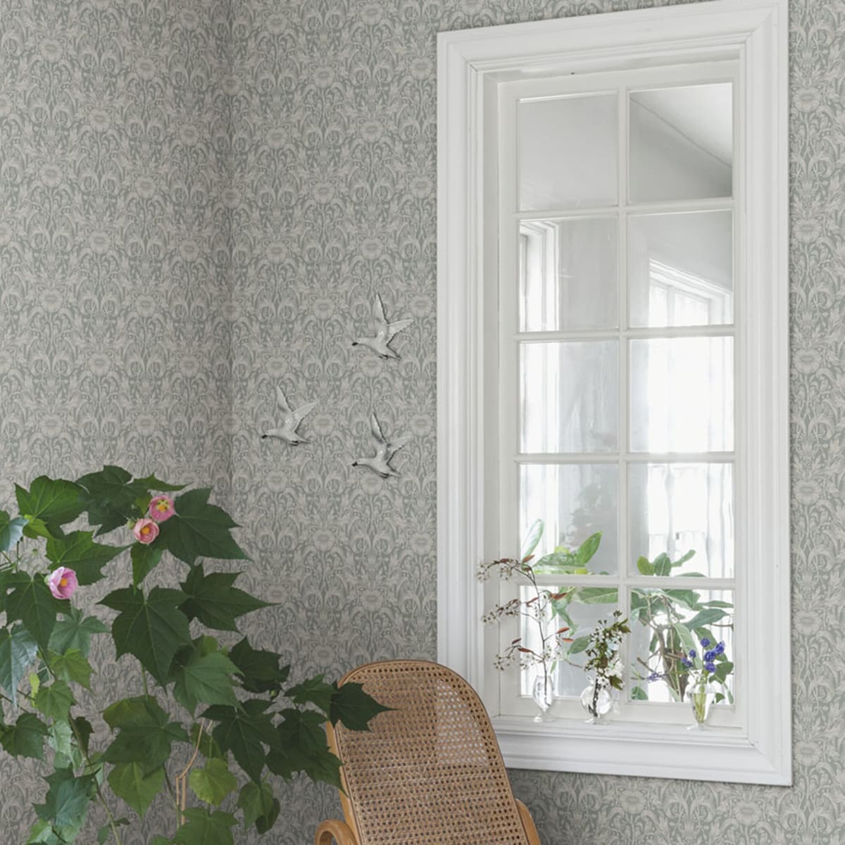 Emil Wallpaper - Garden Green - Sandberg - 835-48 - Premier Wallcovering