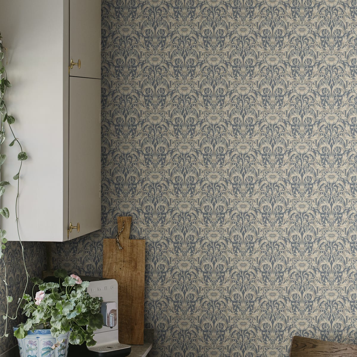 Emil Wallpaper - Indigo Blue - Sandberg - S10571 - Premier Wallcovering