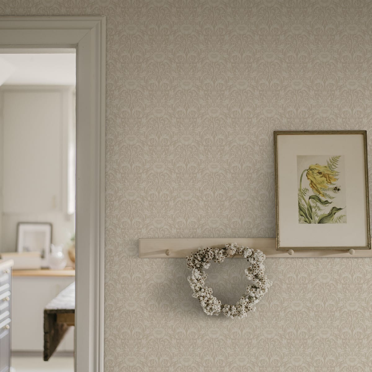 Emil Wallpaper - Beige - Sandberg - S10570 - Premier Wallcovering