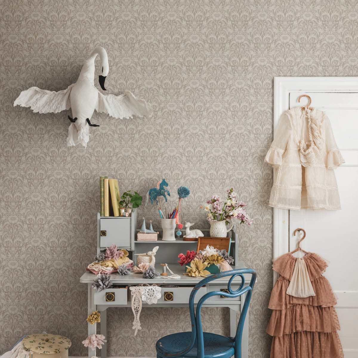 Emil Wallpaper - Blush - Sandberg - 835-24 - Premier Wallcovering