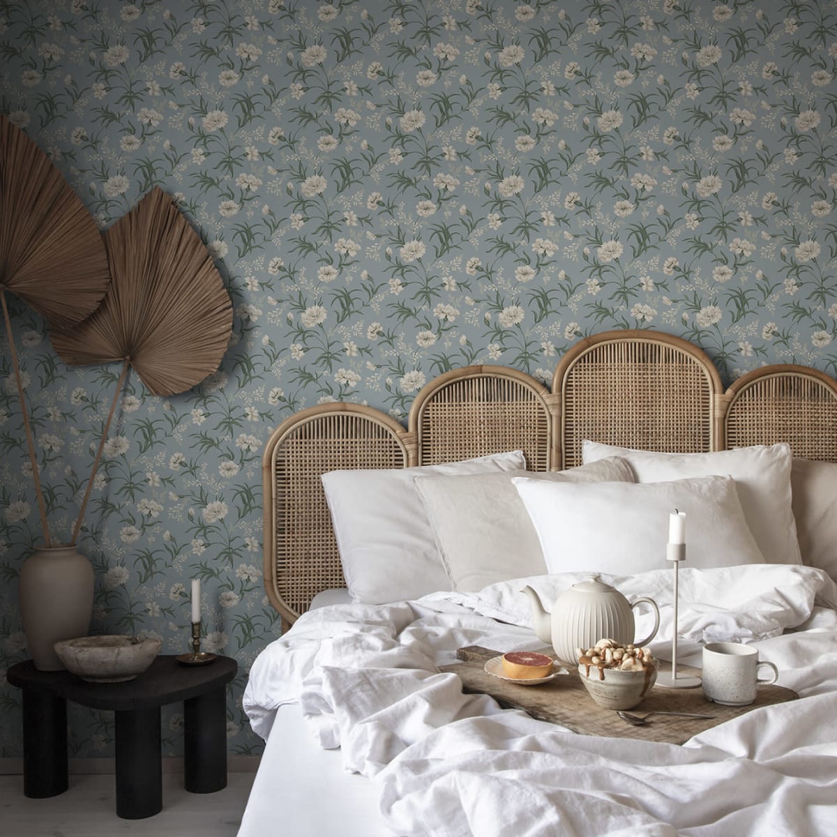 Emilie Wallpaper - Sky Blue - Sandberg - 832-37 - Premier Wallcovering