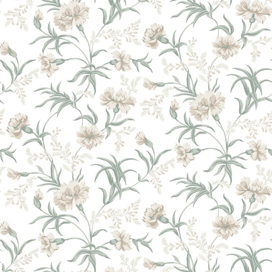 Emilie Wallpaper - Spring Green - Sandberg - 832-01 - Premier Wallcovering