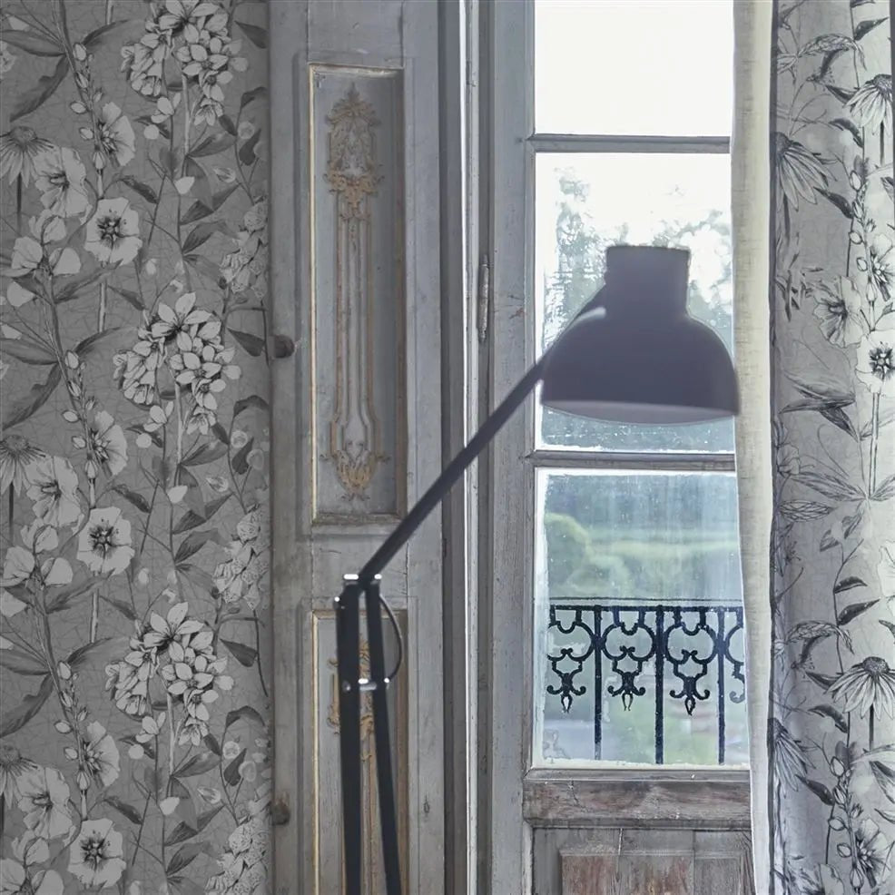 Emilie Wallpaper - Platinum - Designers Guild - PDG1050/03 - Premier Wallcovering
