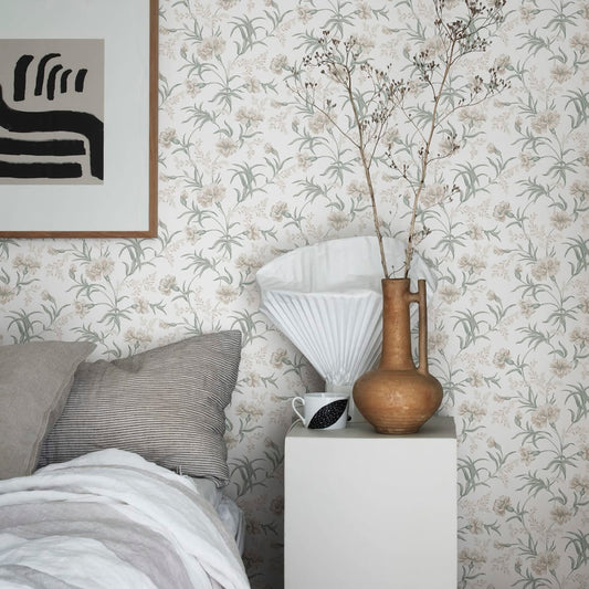 Emilie Wallpaper - Spring Green - Sandberg - 832-01 - Premier Wallcovering