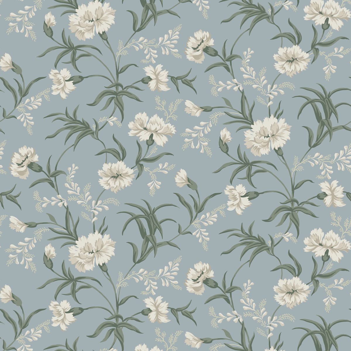 Emilie Wallpaper - Sky Blue - Sandberg - 832-37 - Premier Wallcovering