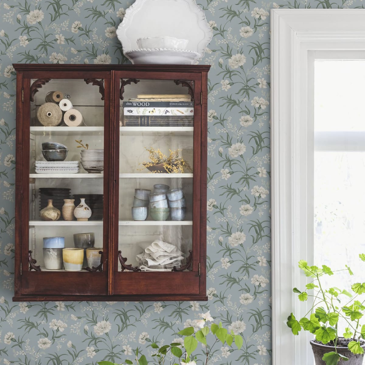 Emilie Wallpaper - Sky Blue - Sandberg - 832-37 - Premier Wallcovering