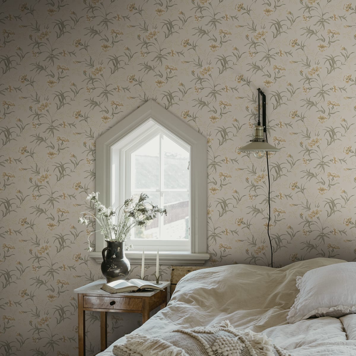Emilie Wallpaper - Honey - Sandberg - S10562 - Premier Wallcovering
