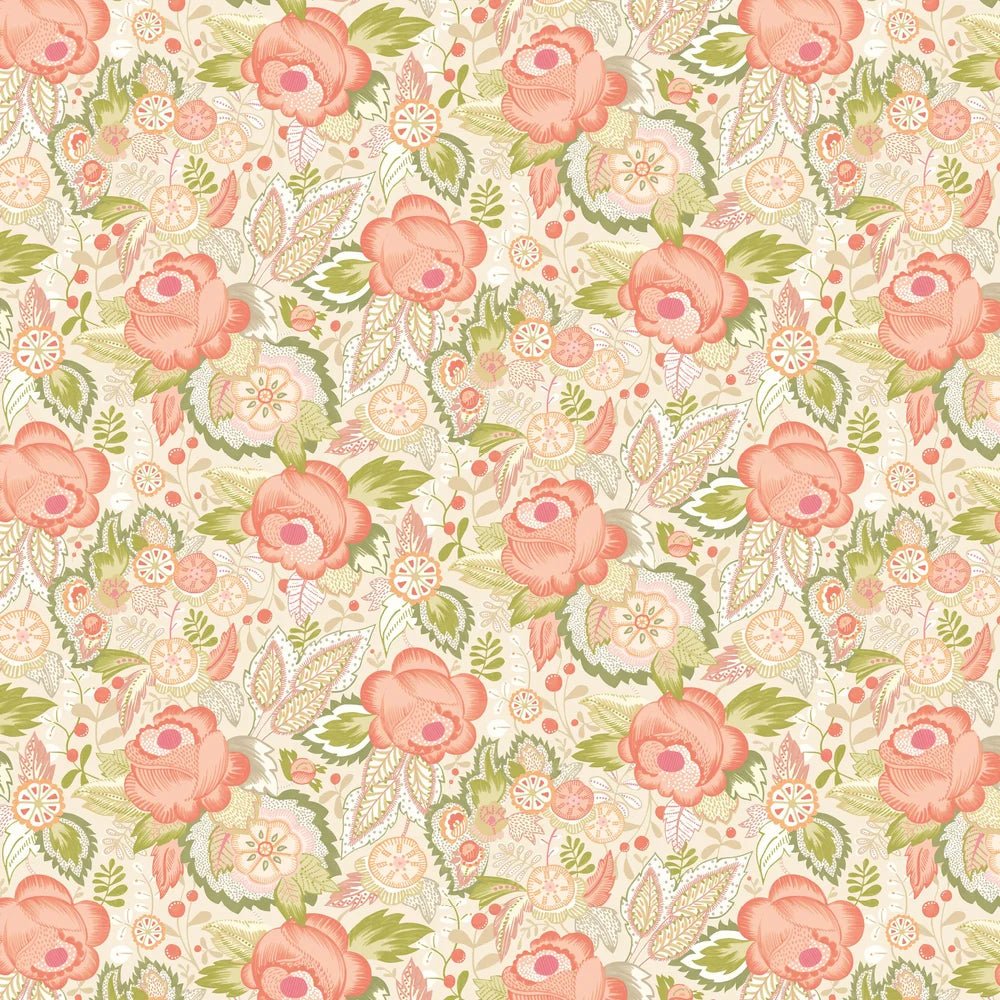 Emily Rose Wallpaper - Citrus Punch - Ohpopsi - RON50131W - Premier Wallcovering