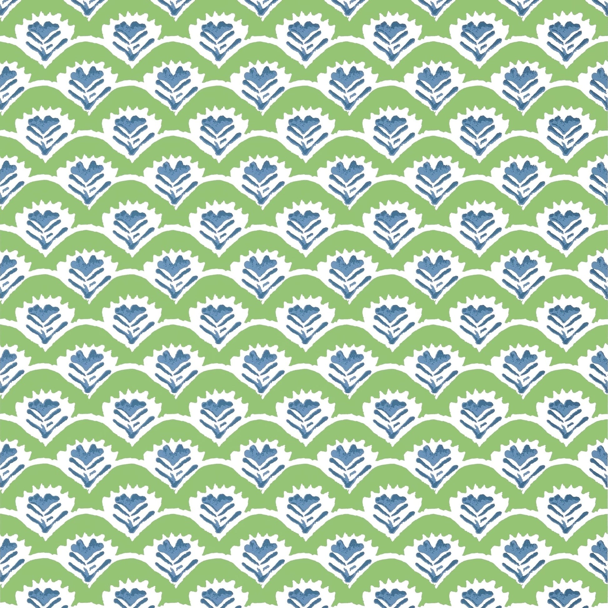 Emily Wallpaper - Green & Blue - Thibaut - T16251 - Premier Wallcovering