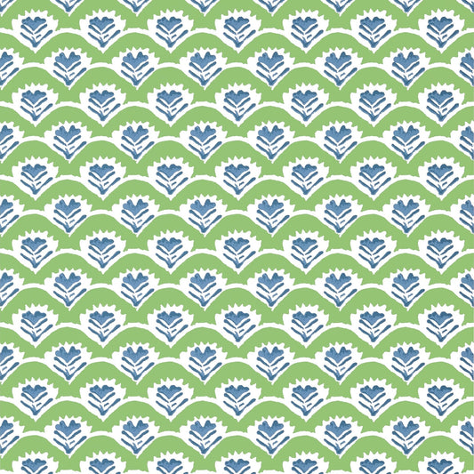 Emily Wallpaper - Green & Blue - Thibaut - T16251 - Premier Wallcovering
