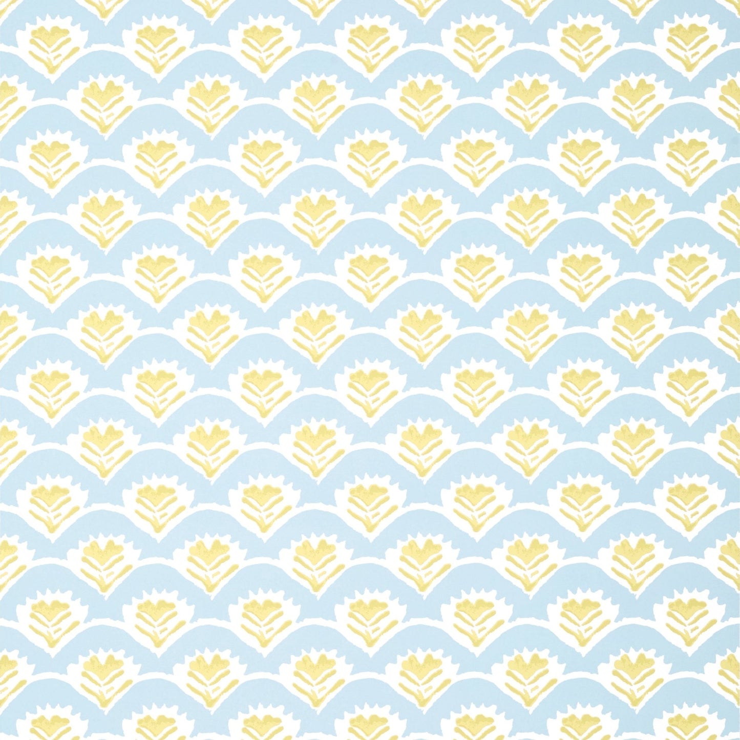 Emily Wallpaper - Yellow & Blue - Thibaut - T16253 - Premier Wallcovering