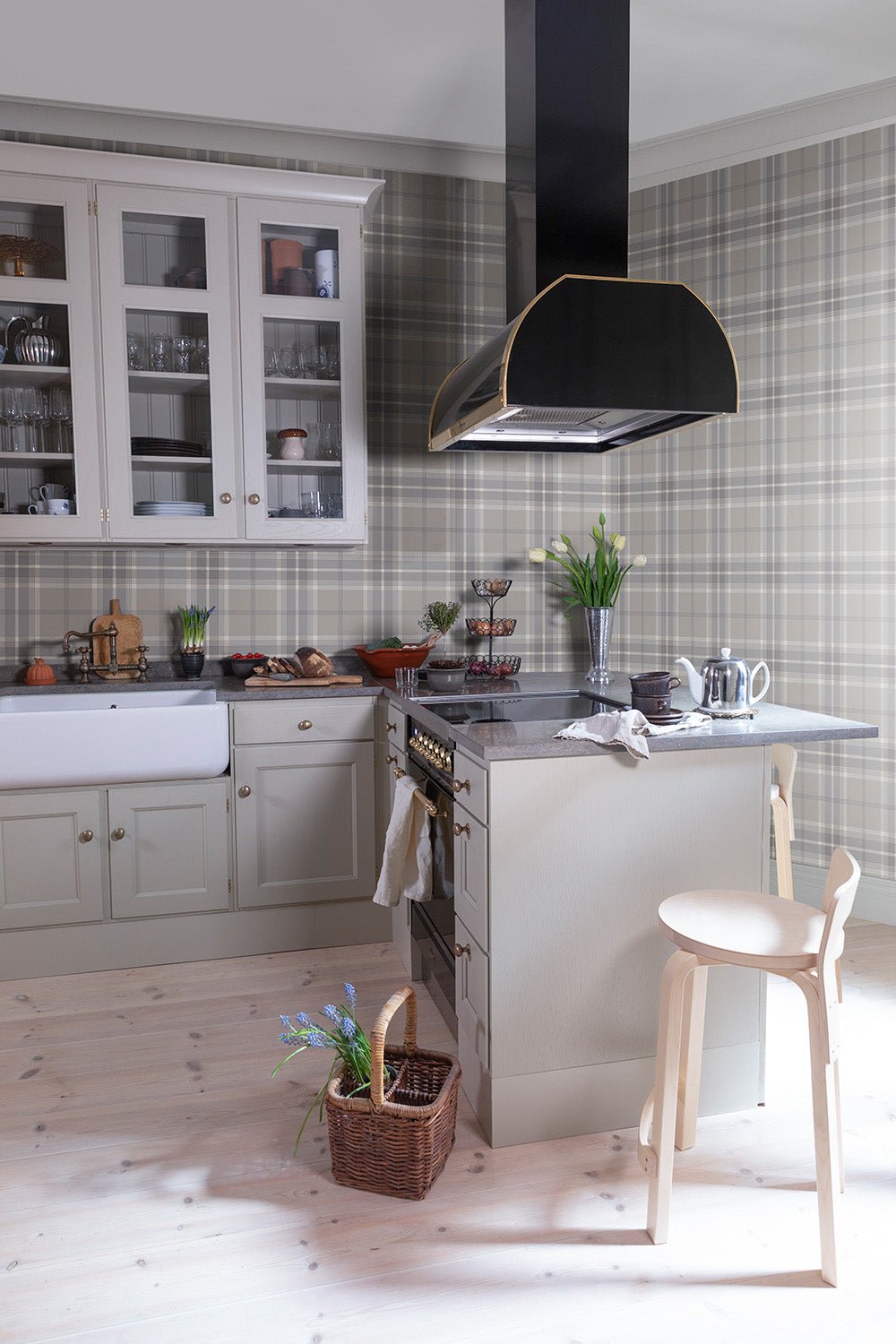 Emma Wallpaper - Gray - Midbec - 92124 - Premier Wallcovering