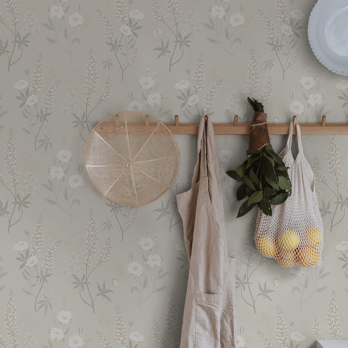 Emma Wallpaper - Linen - Sandberg - S10184 - Premier Wallcovering
