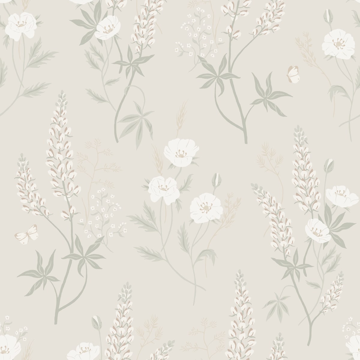 Emma Wallpaper - Linen - Sandberg - S10184 - Premier Wallcovering