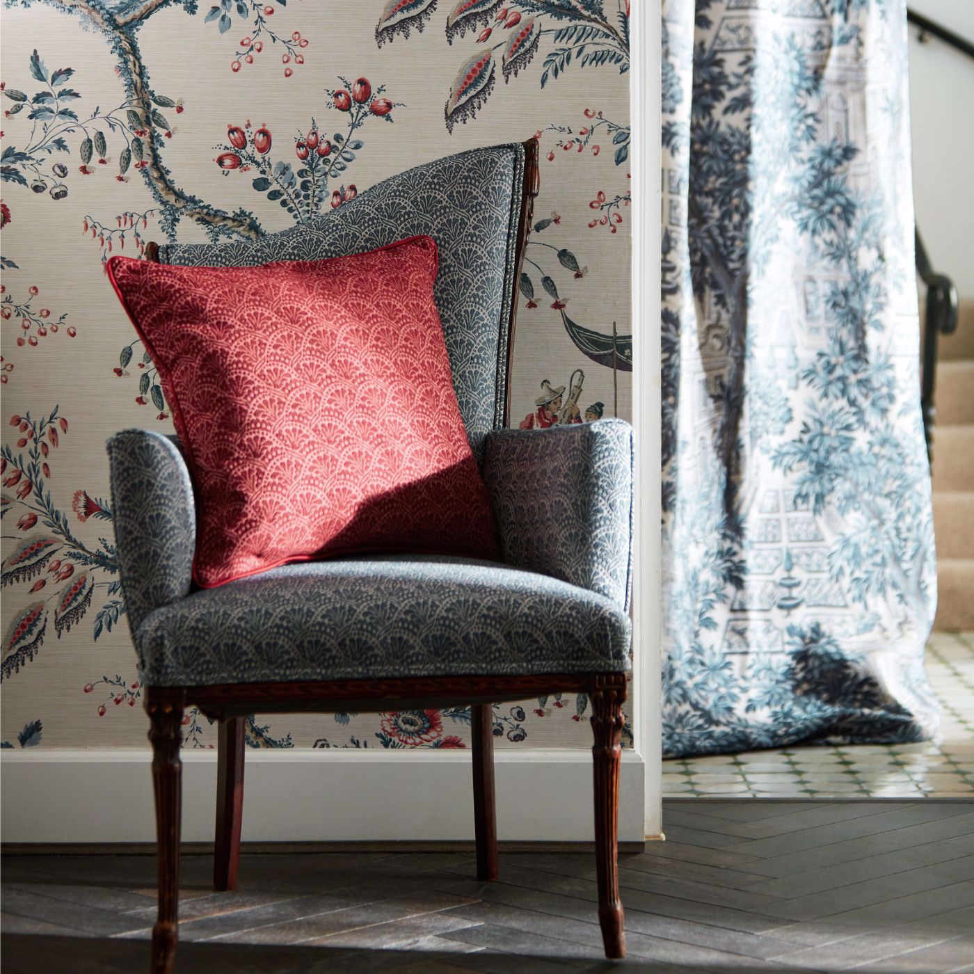 Emperor's Musician Wallpaper - La Seine - ZATW313048 - Zoffany - Premier Wallcovering