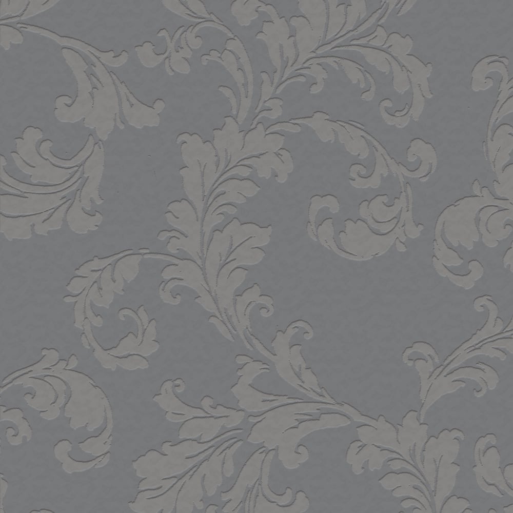 Emporium Acanthus Trail Wallpaper - Pewter Grey - Galerie - DWP0250-02 - Premier Wallcovering