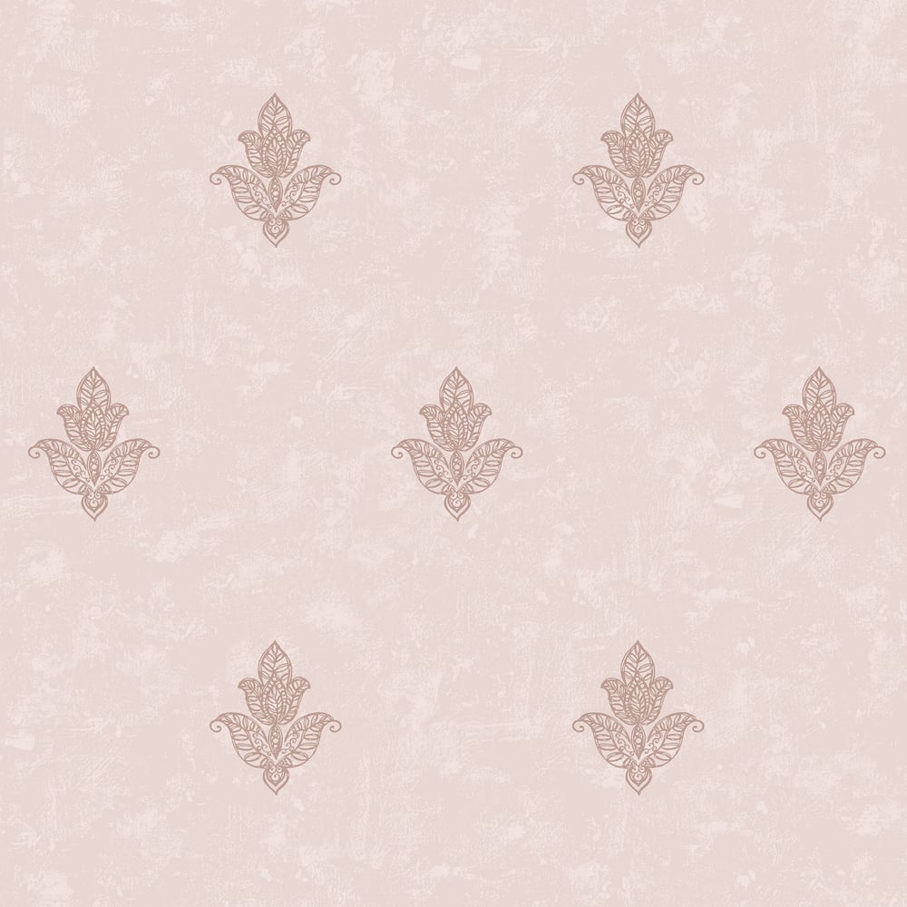 Emporium Mehndi Motif Wallpaper - Pink - Galerie - 7017 - Premier Wallcovering