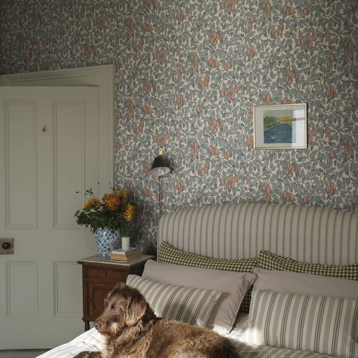 Emrik Wallpaper - Blue - Sandberg - S10467 - Premier Wallcovering