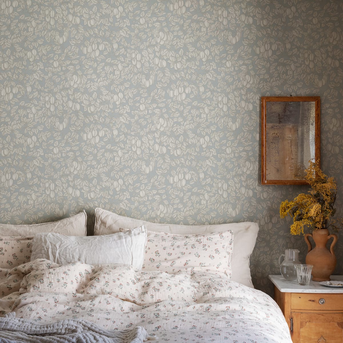Emrik Wallpaper - Misty Blue - Sandberg - 839-26 - Premier Wallcovering