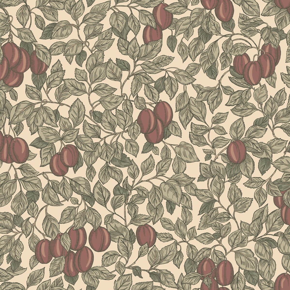 Emrik Wallpaper - Burgundy - Sandberg - S10468 - Premier Wallcovering