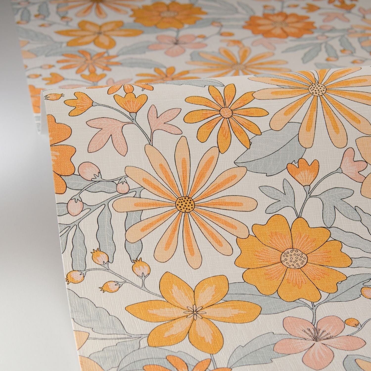 Emy Wallpaper - Orange Bleu - Caselio - 106463065 - Premier Wallcovering