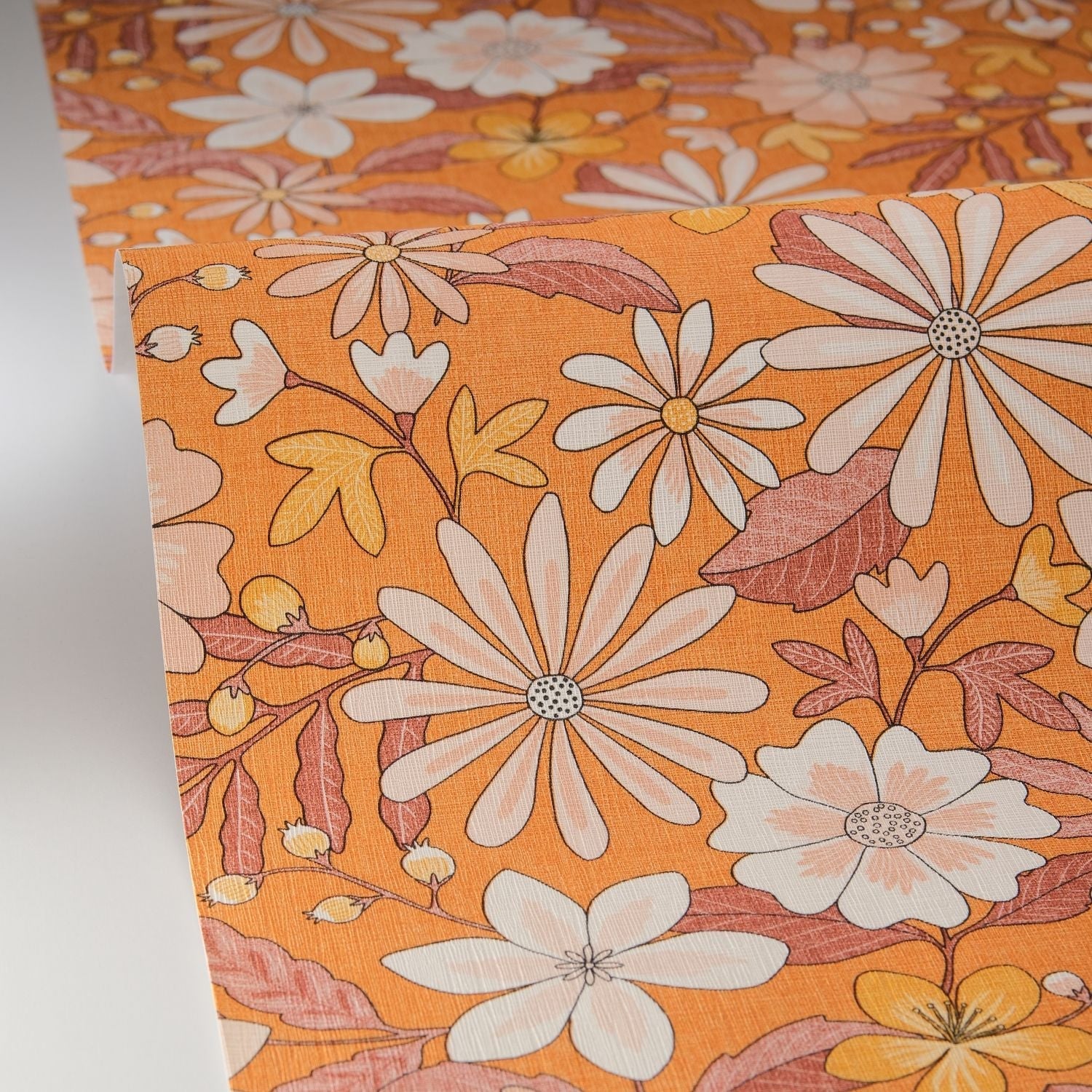 Emy Wallpaper - Orange Rose - Caselio - 106463142 - Premier Wallcovering