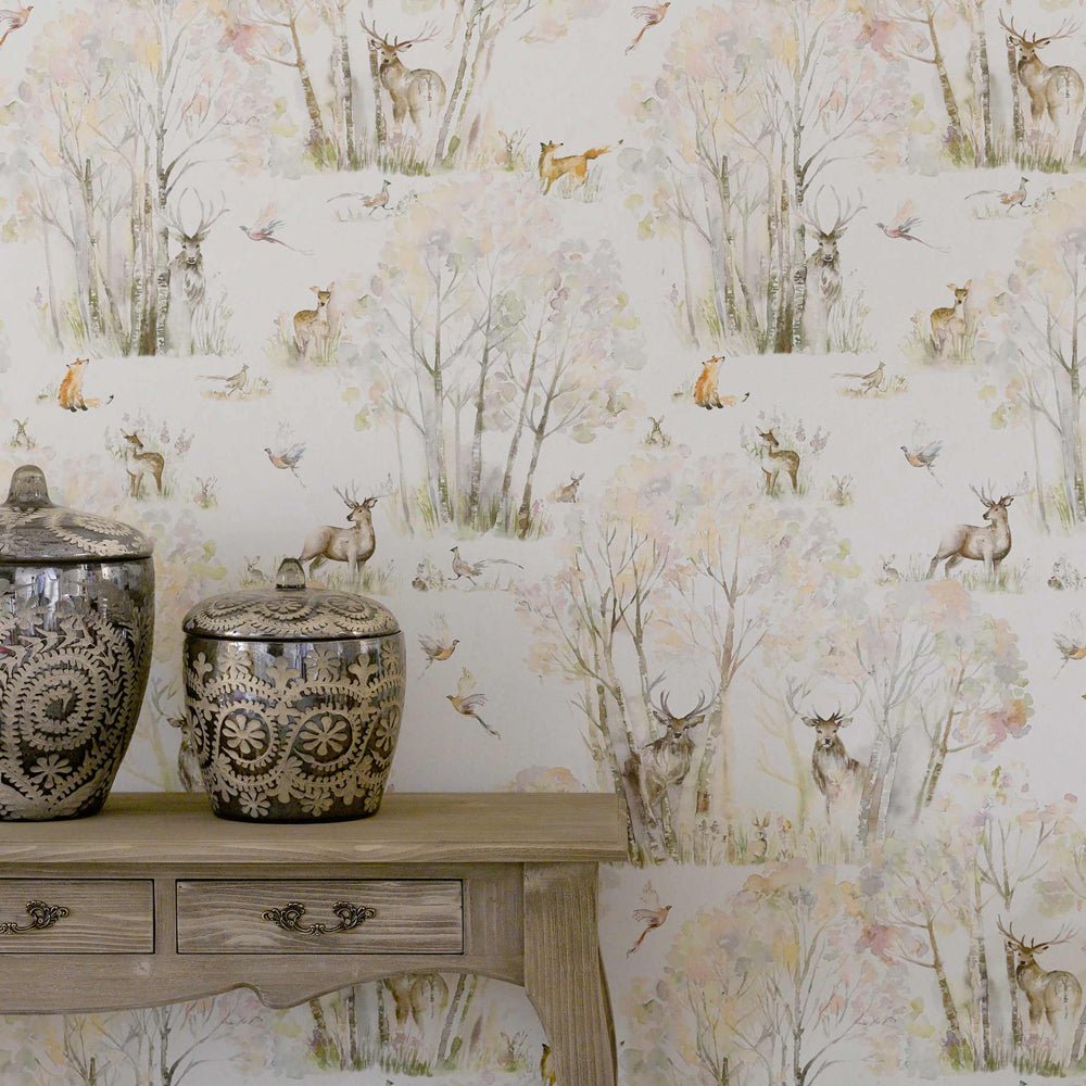 Enchanted Forest Wallpaper - Linen - Voyage Maison - ENCHANT/WPO/LIN - Premier Wallcovering