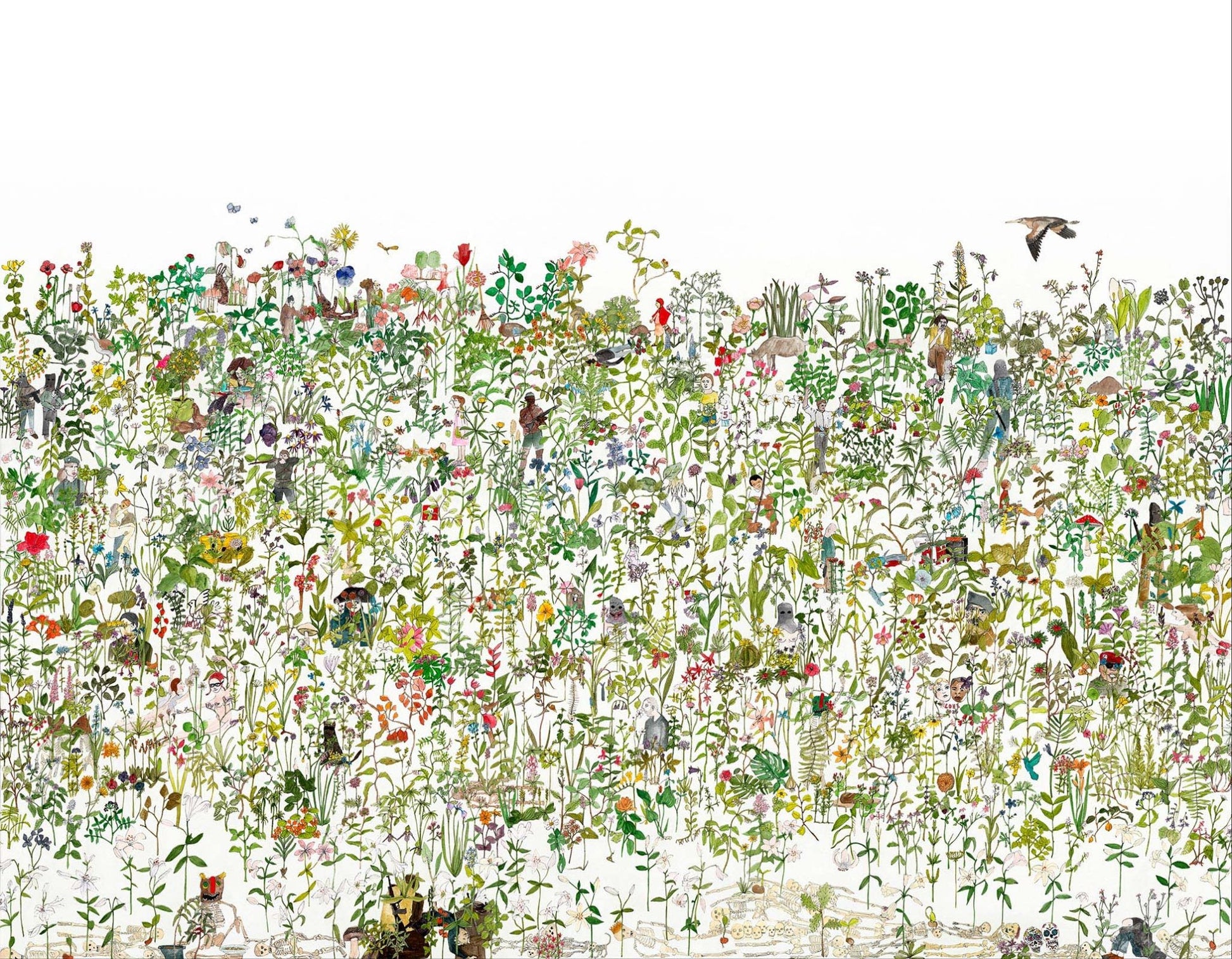 Enchanted Garden Wall Mural - Multicolored - NLXL - ASU - 01 - Premier Wallcovering