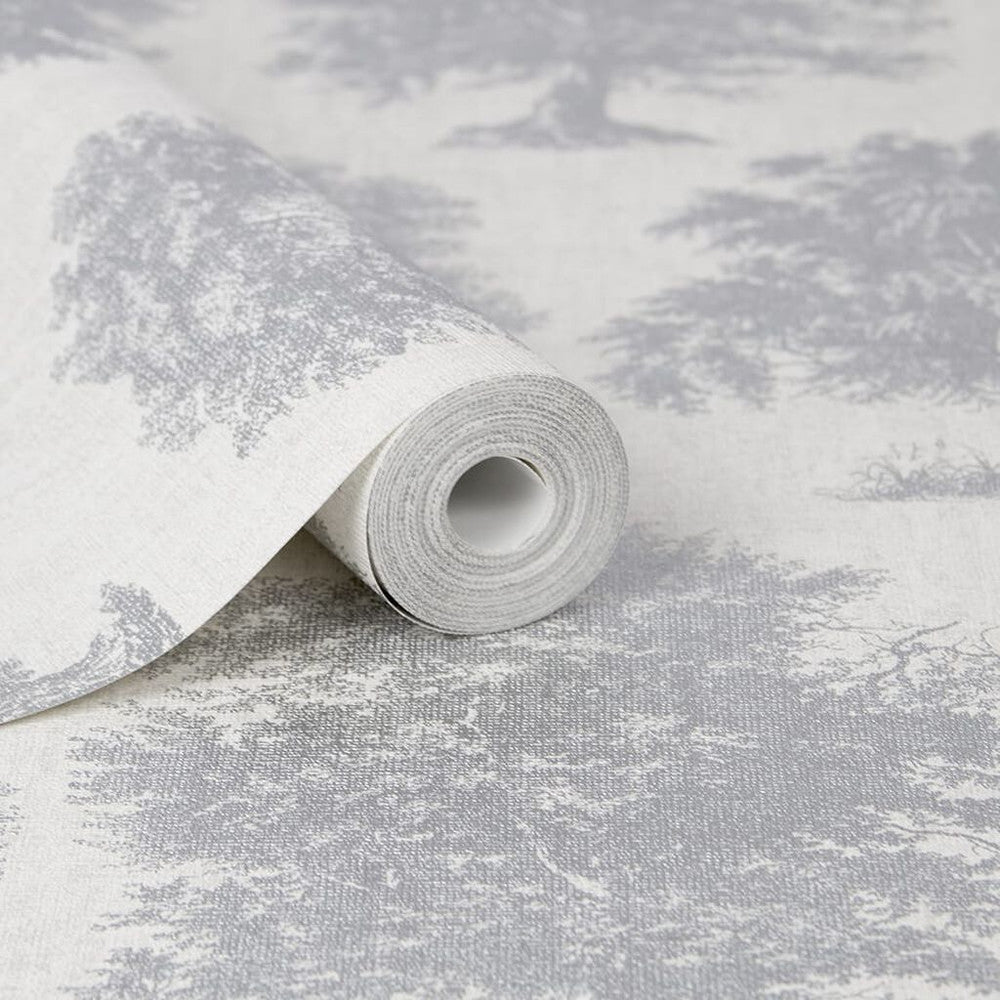 Enchanted Tree Wallpaper - Silver - Superfresco Easy - 104876 - Premier Wallcovering