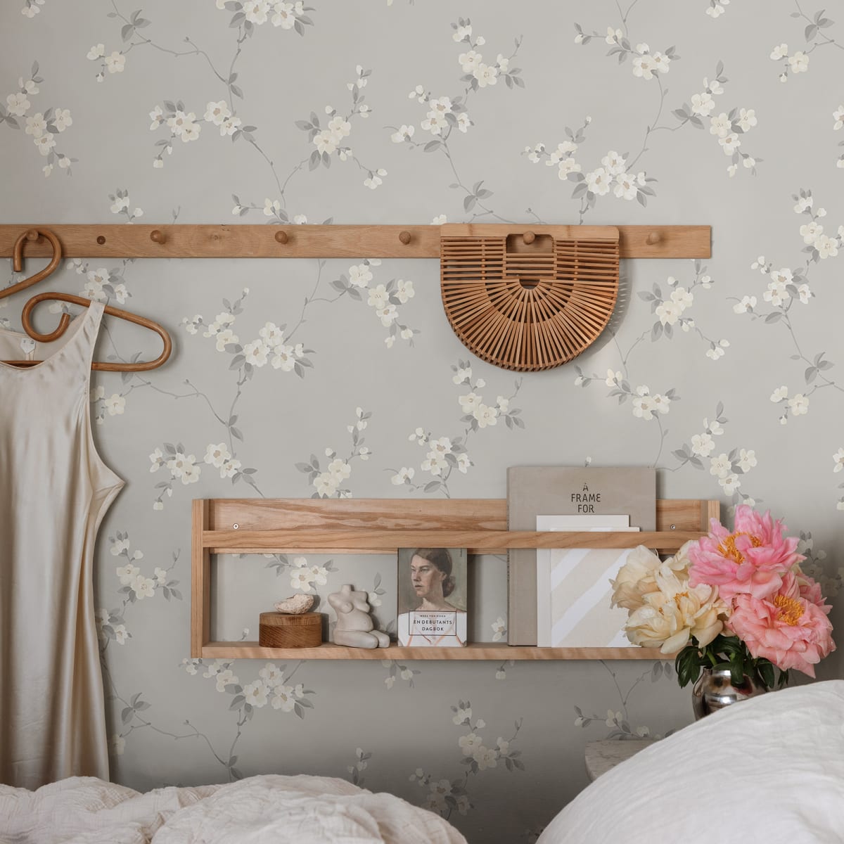 Engla Wallpaper - Mineral Gray - Sandberg - S10187 - Premier Wallcovering