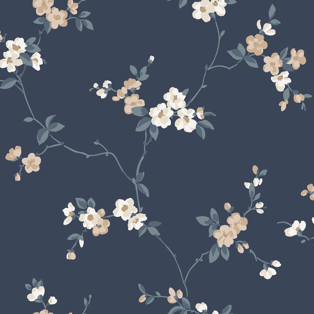 Engla Wallpaper - Classic Blue - Sandberg - S10189 - Premier Wallcovering